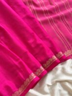 Chinmayi (Mysore crepe silk) - Hot pink - Image 3