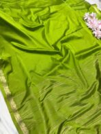 Chinmayi (Mysore crepe silk) - Parrot green - Image 5
