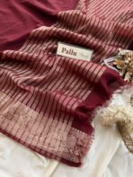 Charulata (Viscose Georgette) - Rich Maroon - Image 3