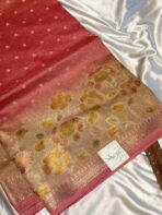 Brindhavan (Banaras silk) - Hottest Peach