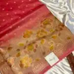 Brindhavan (Banaras silk) - Hottest Peach