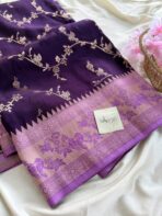 Aishwaryam (Banaras silk) - Royal Violet - Image 2