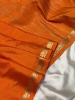 Chinmayi (Mysore crepe silk) - Tangerine - Image 2