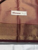 Anagha (Kanchi Semi silk) - Ivory & Maroon - Image 6
