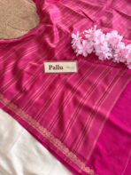 Chinmayi (Mysore crepe silk) - Hot pink - Image 7