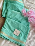 Chinmayi (Mysore crepe silk) - Mint green