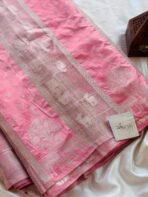 Mriganka (Banarasi silk) - Peach pink - Image 3
