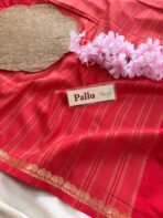 Chinmayi (Mysore crepe silk) - Hot red - Image 5