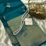 Athira (Semi silk) - Peacock green