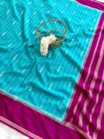 Tarangini (Mysore silk) - Anandha Blue - Image 3