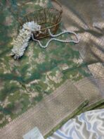 Tulsi (Banaras silk) - Methi green - Image 3