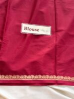 Chinmayi (Mysore crepe silk) - Glossy Maroon - Image 6