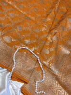 Tulsi (Banaras silk) - Sunrise Orange - Image 2