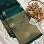 Athira (Semi silk) - Emerald Green