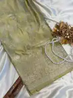 Tulsi (Banaras silk) - Tea green - Image 2