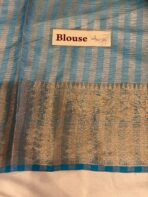 Swasthi (Crushed Tissue silk) - Steel blue - Image 5