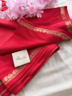 Chinmayi (Mysore crepe silk) - Hot red - Image 2