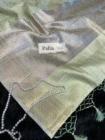 Haritha (Banaras Soft silk) - Pista Green - Image 5