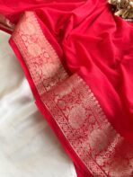Charulata (Viscose Georgette) -  Hot red - Image 3