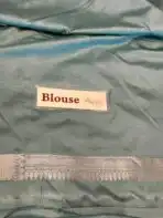 Tulsi (Banaras silk) - Aqua blue - Image 5