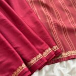 Chinmayi (Mysore crepe silk) - Glossy Maroon