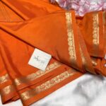 Chinmayi (Mysore crepe silk) - Tangerine