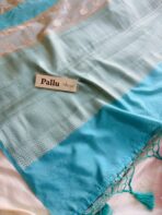 Mriganka (Banarasi silk) - Sky blue - Image 4
