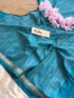Chinmayi (Mysore crepe silk) - Sea green - Image 6