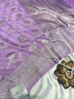 Tulsi (Banaras silk) - Lavender - Image 2