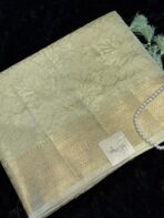 Haritha (Banaras Soft silk) - Pista Green - Image 4