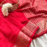Charulata (Viscose Georgette) -  Hot red