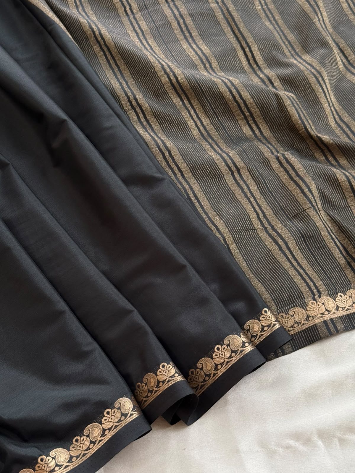 c52e8a3f-877e-4f97-b82e-8ec0ab43de0d Chinmayi (Mysore crepe silk) - Black - Image 1