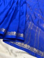 Chinmayi (Mysore crepe silk) - Royal blue