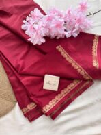 Chinmayi (Mysore crepe silk) - Glossy Maroon - Image 4