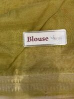 Brindhavan (Banaras silk) - Golden Olive - Image 5