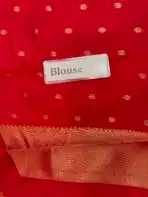 Athira (Semi silk) - Vermilion red - Image 4