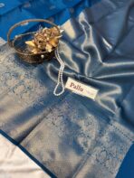 Athira (Semi silk) - Hyacinth blue - Image 4