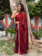 Glam gala (The Space silk edit) - Royal Maroon - Image 7