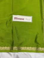 Chinmayi (Mysore crepe silk) - Parrot green - Image 7