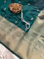 Athira (Semi silk) - Emerald Green - Image 2