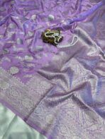 Tulsi (Banaras silk) - Lavender - Image 3