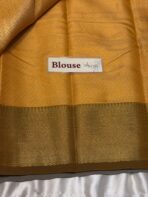 Anagha (Kanchi Semi silk) - Ivory & Mustard - Image 5