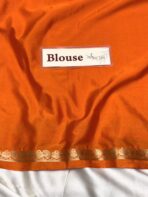 Chinmayi (Mysore crepe silk) - Tangerine - Image 6