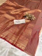 Anagha (Soft silk) - Ivory & Red - Image 5