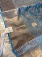Swasthi (Crushed Tissue silk) - Steel blue - Image 3