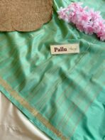 Chinmayi (Mysore crepe silk) - Mint green - Image 5