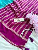 Tarangini (Mysore silk) - Anandha Blue - Image 5