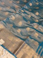 Swasthi (Crushed Tissue silk) - Steel blue - Image 2