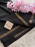Chinmayi (Mysore crepe silk) - Black - Image 3