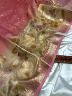 Brindhavan (Banaras silk) - Peach - Image 3